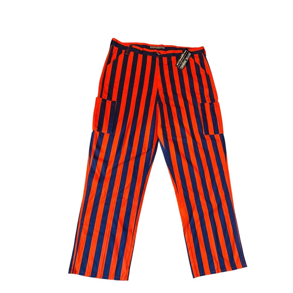 NWT Game Bibs Orange Blue Denver Broncos Pants - Size 42x34 (see measurements)